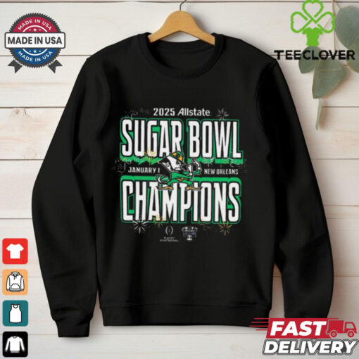 Official Notre Dame Fighting Irish College Football Playoff 2025 Allstate Sugar Bowl Champions Jan 1 New Orleans t shirt