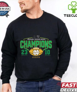 Official Notre Dame Fighting Irish College Football Playoff Quarterfinal 2025 Allstate Sugar Bowl Champions Fightin’ Irish Vs Bulldogs 23 10 Score Victory Ahead t shirt