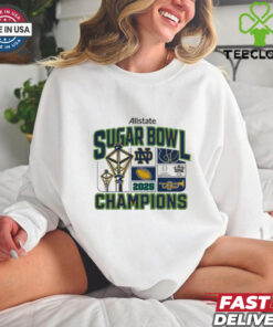 Official Notre Dame Fighting Irish College Football Playoff Quarterfinal 2025 Allstate Sugar Bowl Champions Victory Ahead t shirt