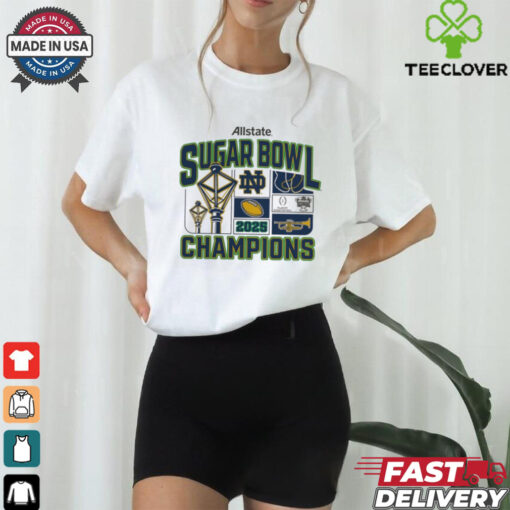 Official Notre Dame Fighting Irish College Football Playoff Quarterfinal 2025 Allstate Sugar Bowl Champions Victory Ahead t shirt