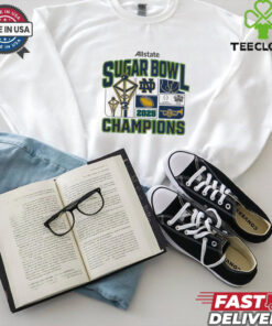 Official Notre Dame Fighting Irish College Football Playoff Quarterfinal 2025 Allstate Sugar Bowl Champions Victory Ahead t shirt