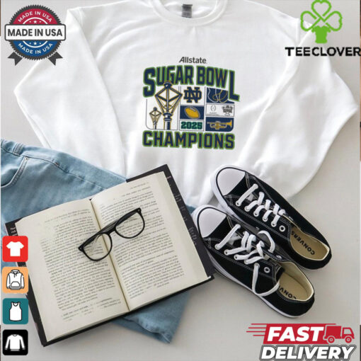 Official Notre Dame Fighting Irish College Football Playoff Quarterfinal 2025 Allstate Sugar Bowl Champions Victory Ahead t shirt