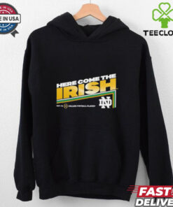 Official Notre Dame Fighting Irish Here Come THe Irish College Football Playoff 2025 T shirts
