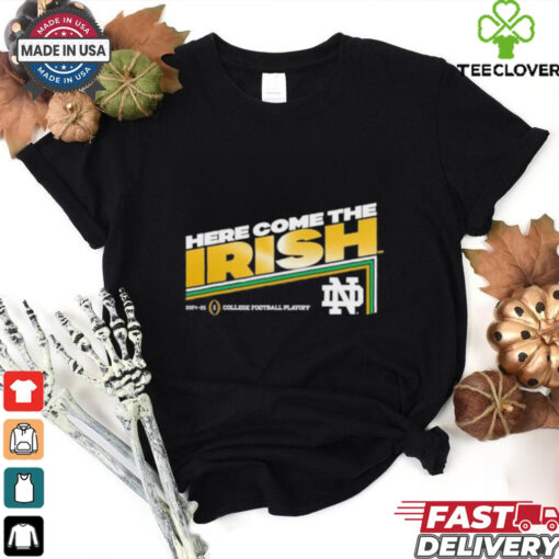 Official Notre Dame Fighting Irish Here Come THe Irish College Football Playoff 2025 T shirts