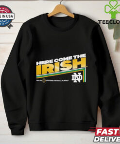 Official Notre Dame Fighting Irish Here Come THe Irish College Football Playoff 2025 T shirts
