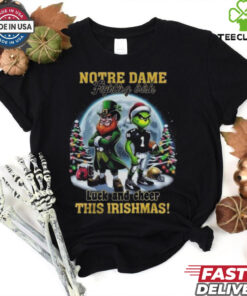 Official Notre Dame Fighting Irish Luck And Cheer This Irishmas Christmas 2024 Shirt