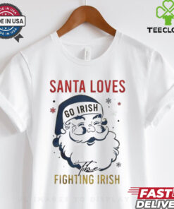 Official Notre Dame Fighting Irish Santa Loves Fighting Irish Christmas Shirt