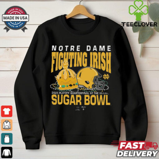 Official Notre Dame Fighting Irish Sugar Bowl 2025 College Football Playoff Allstate Sugar Bowl Bound t shirt