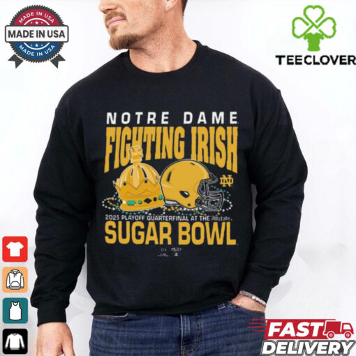 Official Notre Dame Fighting Irish Sugar Bowl 2025 College Football Playoff Allstate Sugar Bowl Bound t shirt