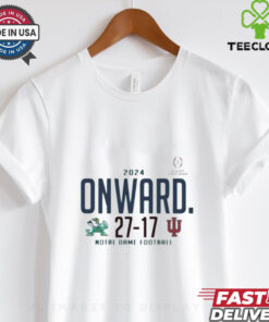 Official Notre Dame Fighting Irish Vs Indiana Hoosiers 27 – 17 Score 2024 Onward College Football Playoff First Round Score  2D t shirt