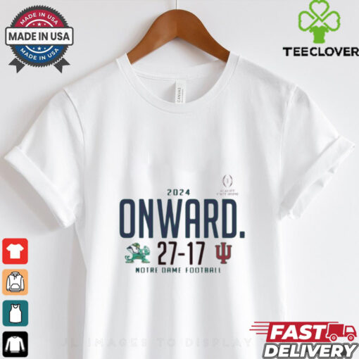 Official Notre Dame Fighting Irish Vs Indiana Hoosiers 27 – 17 Score 2024 Onward College Football Playoff First Round Score  2D t shirt