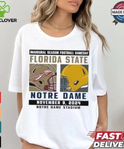 Official Notre Dame Fighting Irish vs Florida State Seminoles Football Gameday November 9,2024 Matchup shirt