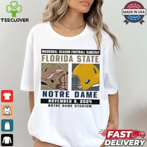 Official Notre Dame Fighting Irish vs Florida State Seminoles Football Gameday November 9,2024 Matchup shirt
