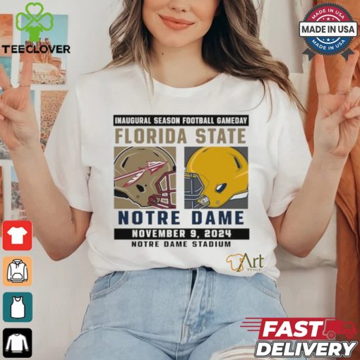 Official Notre Dame Fighting Irish vs Florida State Seminoles Football Gameday November 9,2024 Matchup shirt