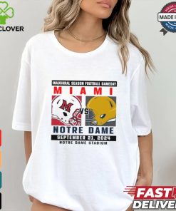 Official Notre Dame Fighting Irish vs Miami Football Gameday September 21,2024 Matchup shirt