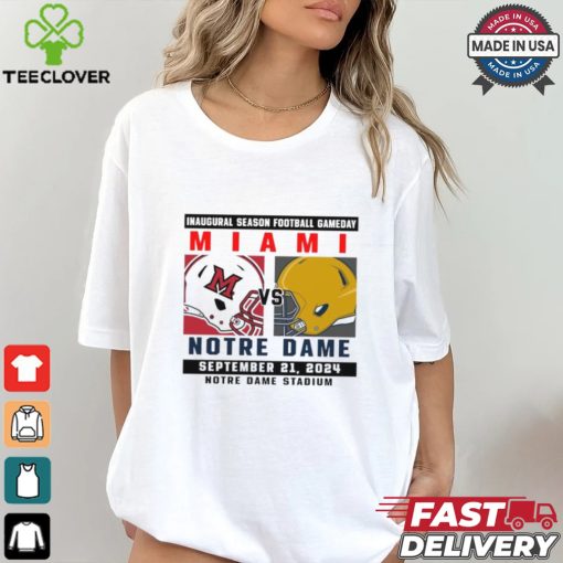 Official Notre Dame Fighting Irish vs Miami Football Gameday September 21,2024 Matchup shirt