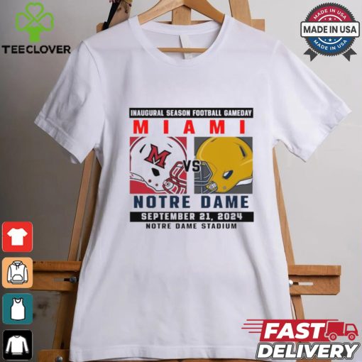 Official Notre Dame Fighting Irish vs Miami Football Gameday September 21,2024 Matchup shirt