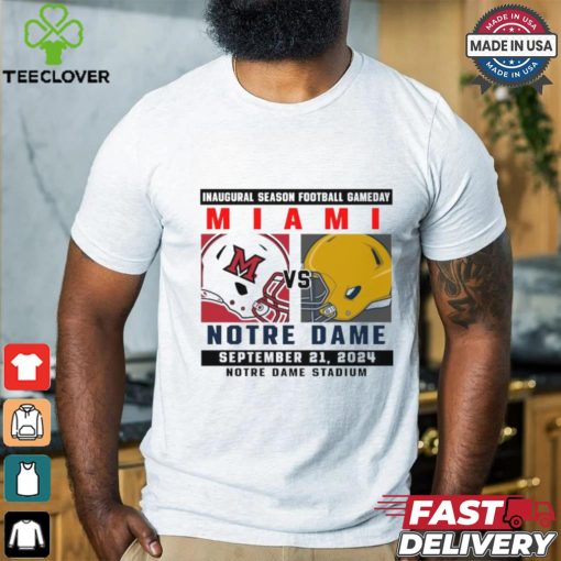 Official Notre Dame Fighting Irish vs Miami Football Gameday September 21,2024 Matchup shirt