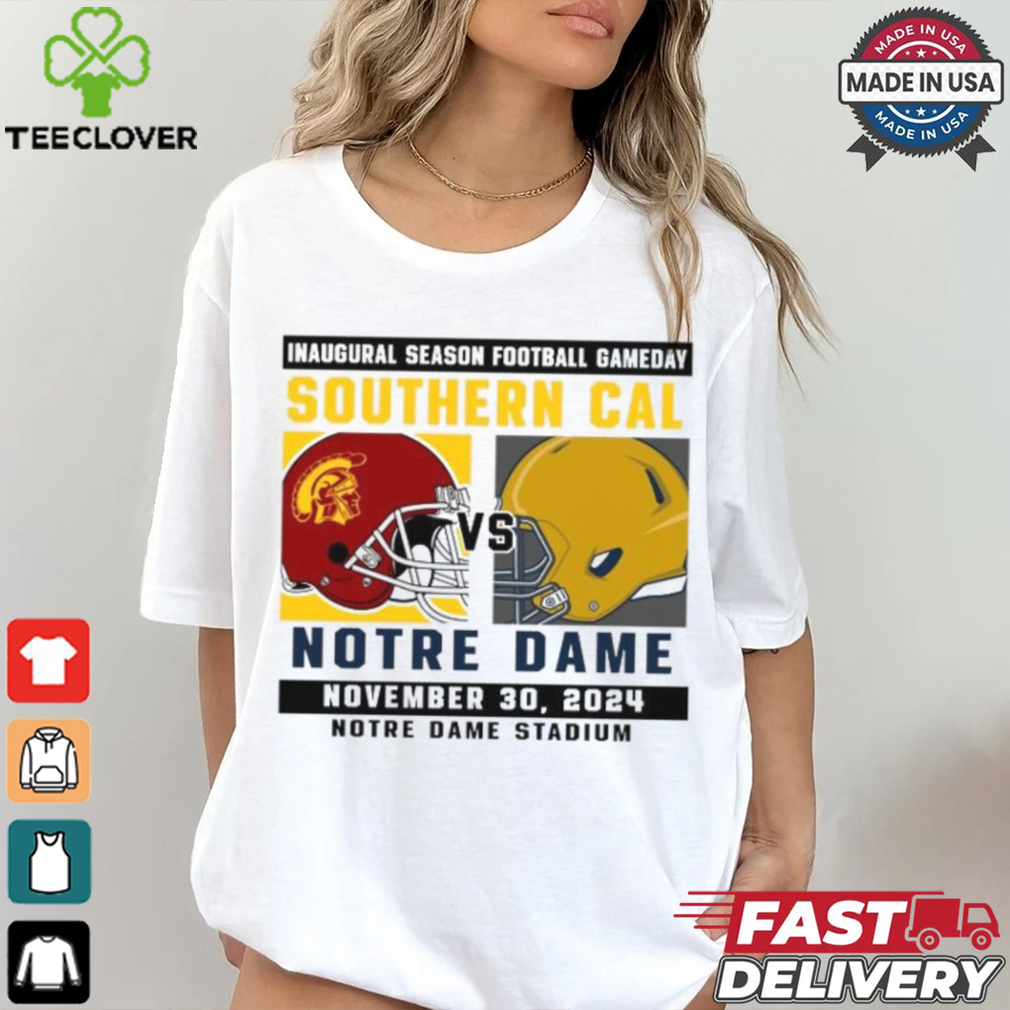 Official Notre Dame Fighting Irish vs Southern Cal Football Gameday October 19,2024 Matchup shirt Official Notre Dame Fighting Irish vs Southern Cal Football Gameday October 19,2024 Matchup shirt