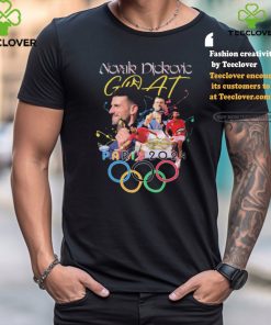 Official Novak Djokovic GOAT Tennis Gold Medal Olympics Paris 2024 signature t shirt