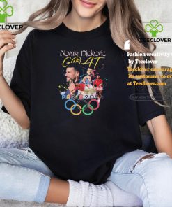 Official Novak Djokovic GOAT Tennis Gold Medal Olympics Paris 2024 signature t shirt