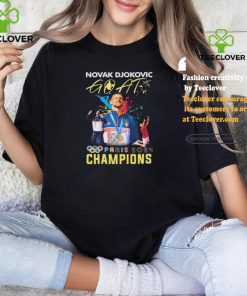 Official Novak Djokovic Goat Olympic Paris 2024 Champions Gold Medal signature t hoodie, sweater, longsleeve, shirt v-neck, t-shirt