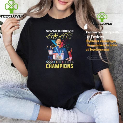 Official Novak Djokovic Goat Olympic Paris 2024 Champions Gold Medal signature t hoodie, sweater, longsleeve, shirt v-neck, t-shirt