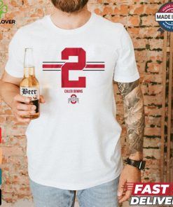 Official OSU Football Caleb Downs 2 Stripe t shirt 1 Official OSU Football Caleb Downs 2 Stripe t shirt