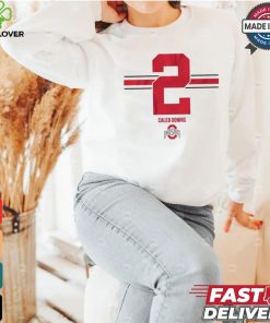 Official OSU Football Caleb Downs 2 Stripe t shirt 3 Official OSU Football Caleb Downs 2 Stripe t shirt