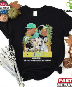 Official Oakland Athletics Legends Rickey Henderson 1958 2024 Signature Shirt