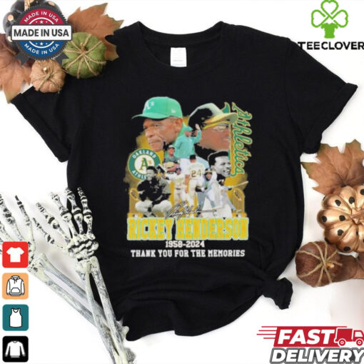 Official Oakland Athletics Legends Rickey Henderson 1958 2024 Signature Shirt