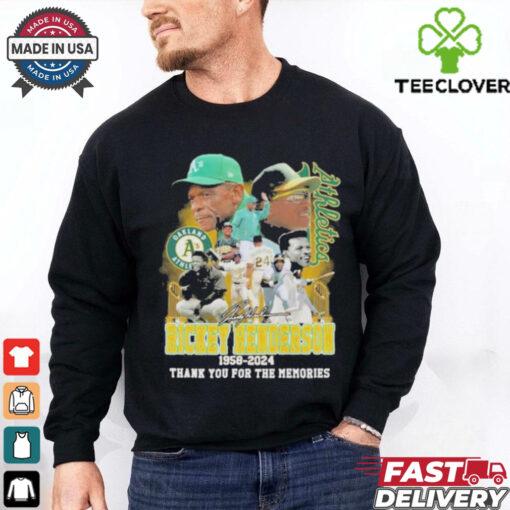 Official Oakland Athletics Legends Rickey Henderson 1958 2024 Signature Shirt