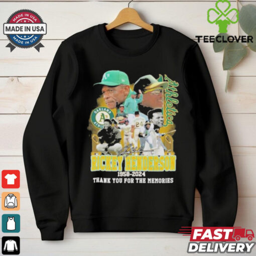 Official Oakland Athletics Legends Rickey Henderson 1958 2024 Signature Shirt