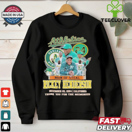 Official Oakland Athletics Rickey Henderson Man Of Steal 2024 Shirt