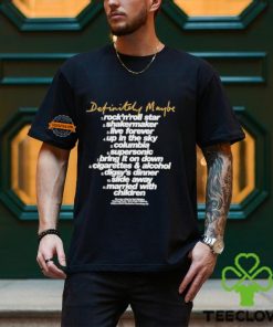 Official Oasis Definitely Maybe Tracklist Shirt