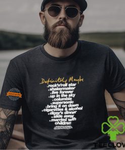 Official Oasis Definitely Maybe Tracklist Shirt