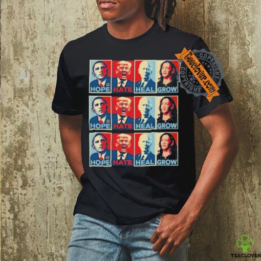 Official Obama Hope Trump Hate Biden Heal Harris Grow T Shirt