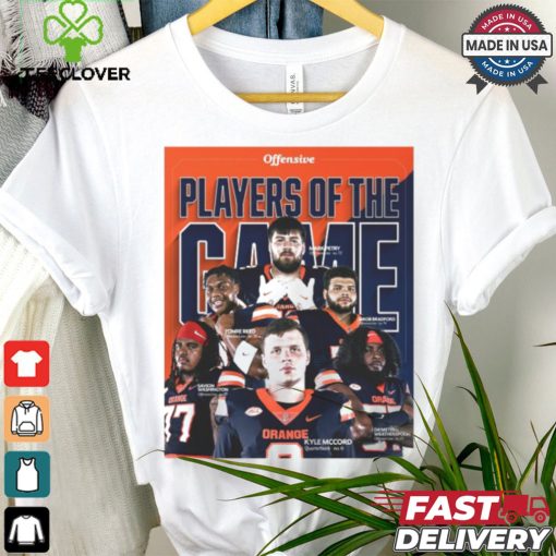 Official Offensive Syracuse Orange Players Of The Game Kyle McCord, Savion Washington Poster t shirt