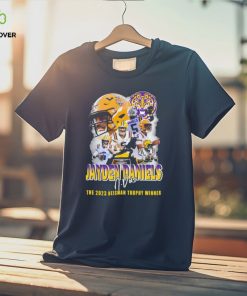 Official Official 5 Jayden Daniels LSU Tigers The 2023 Heisman Trophy Winner Signature Shirt
