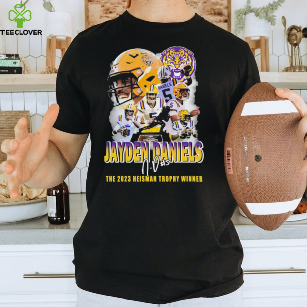 Official Official 5 Jayden Daniels LSU Tigers The 2023 Heisman Trophy Winner Signature Shirt Official Official 5 Jayden Daniels LSU Tigers The 2023 Heisman Trophy Winner Signature Shirt