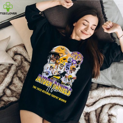 Official Official 5 Jayden Daniels LSU Tigers The 2023 Heisman Trophy Winner Signature Shirt