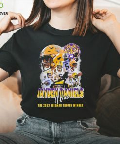 Official Official 5 Jayden Daniels LSU Tigers The 2023 Heisman Trophy Winner Signature Shirt