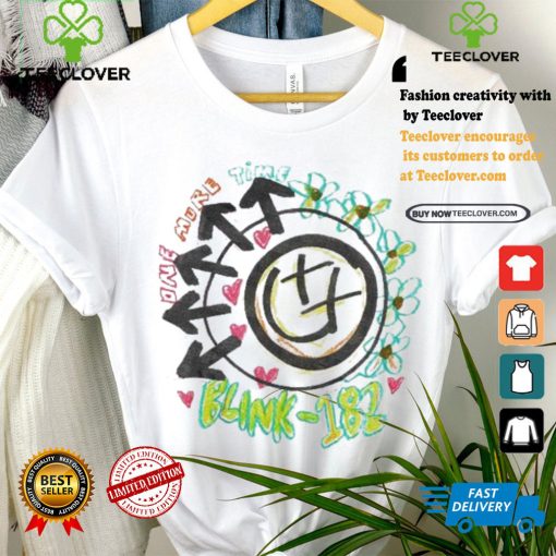 Official Official Blink 182 One More Time Smiley Sketch Shirt