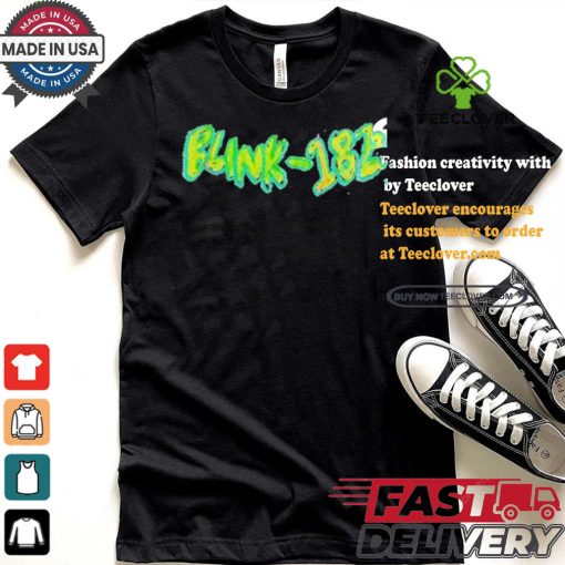 Official Official Blink 182 One More Time Smiley Sketch Tour Text Shirt