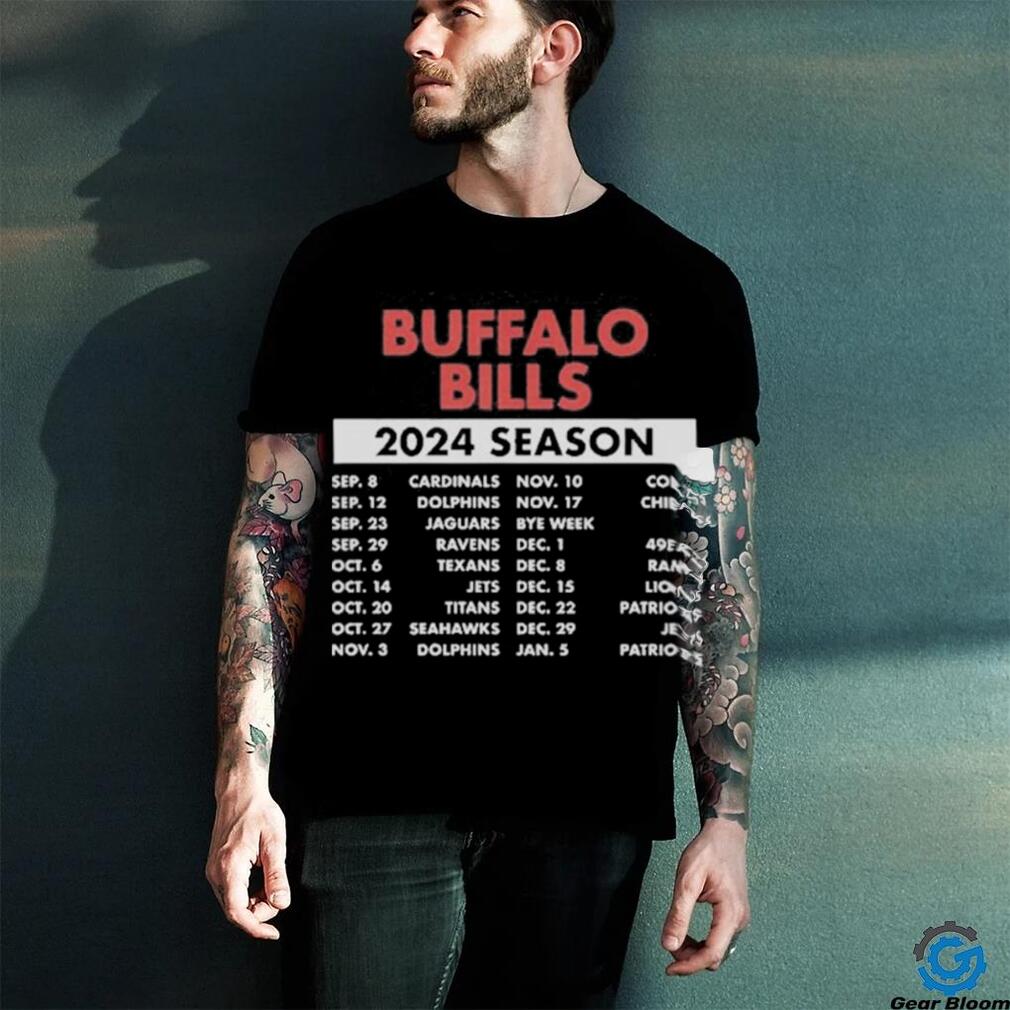 Official Official Buffalo Bills Schedule 2024 Season Shirt Official Official Buffalo Bills Schedule 2024 Season Shirt