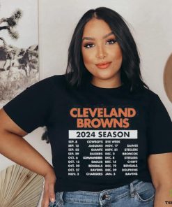 Official Official Cleveland Browns Schedule 2024 Season Shirt