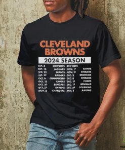 Official Official Cleveland Browns Schedule 2024 Season Shirt