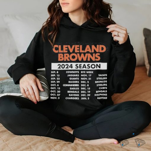 Official Official Cleveland Browns Schedule 2024 Season Shirt