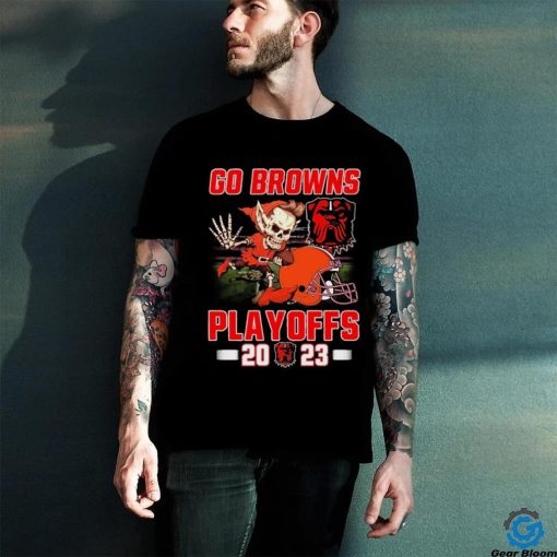 Official Official Cleveland Football Go Browns Skull Mascot Playoffs 2023 Shirt