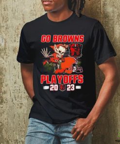 Official Official Cleveland Football Go Browns Skull Mascot Playoffs 2023 Shirt